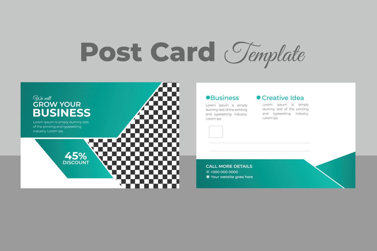 Business Postcard Template Design vector