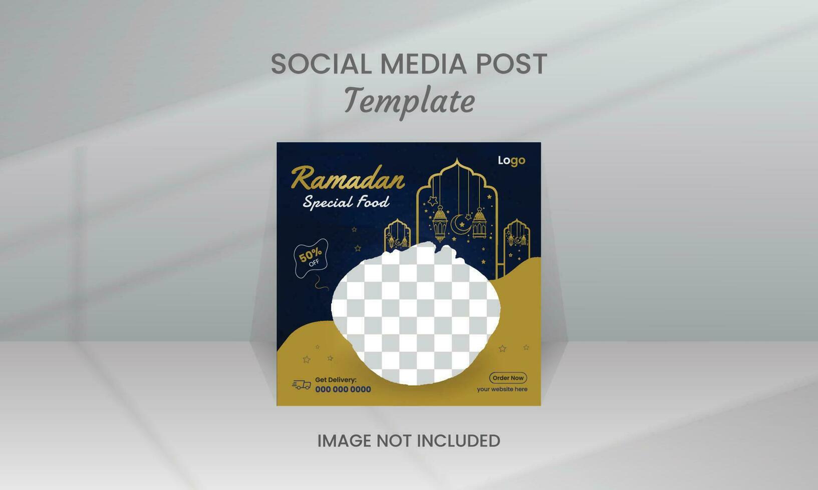 Ramadan Food Social Media Post vector