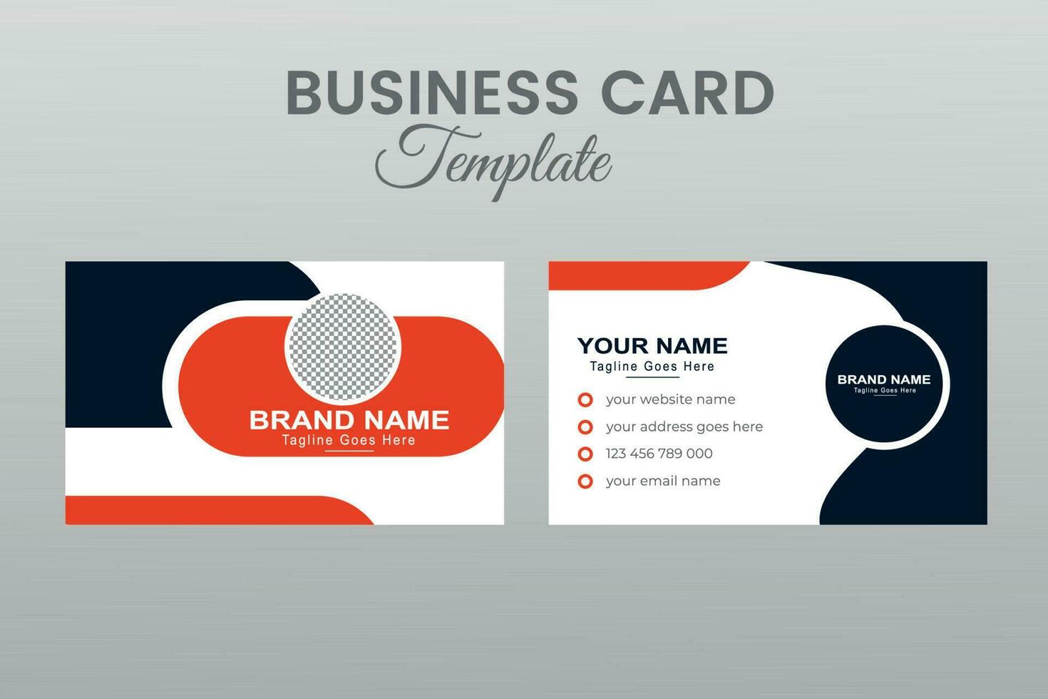 Business Card Template Design vector