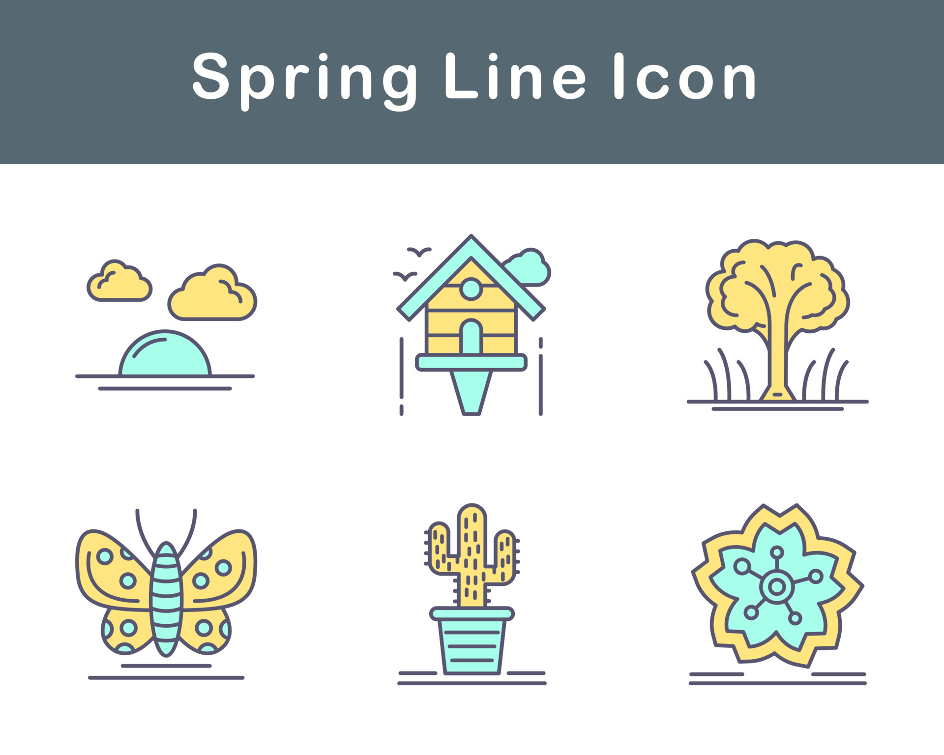 Spring Vector Icon Set 20642489 Vector Art at Vecteezy