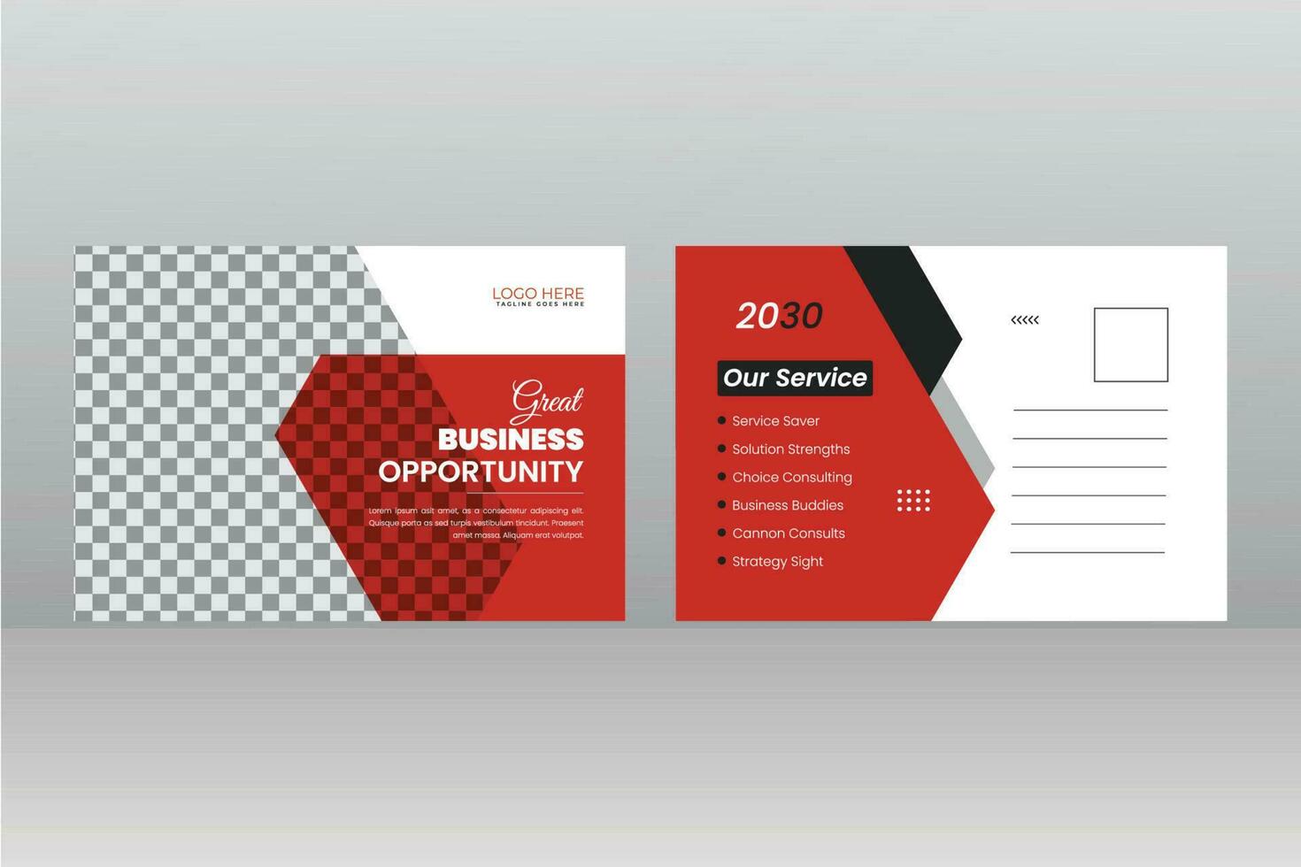 Business Or Corporate Postcard vector