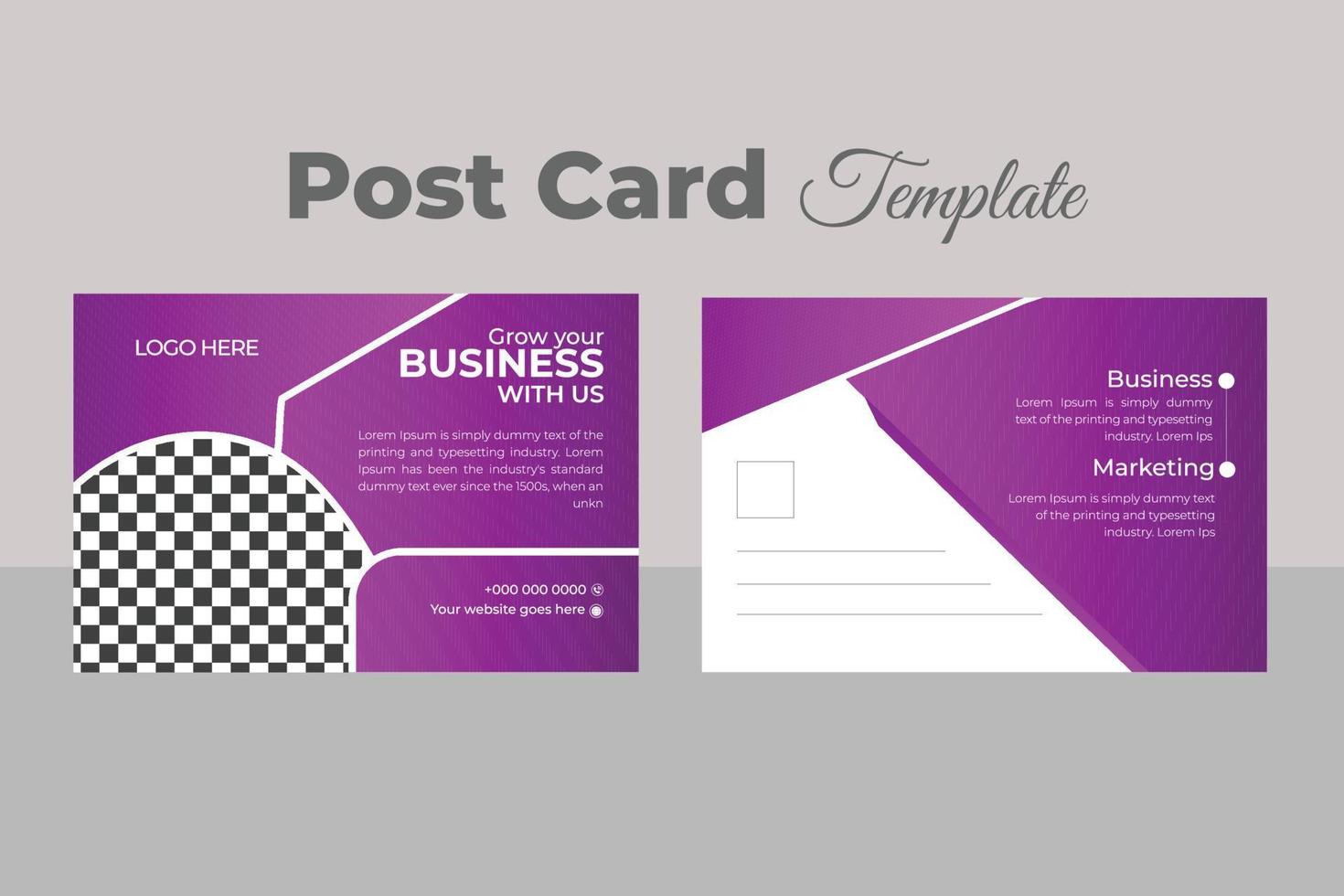 Business Postcard Template Design vector