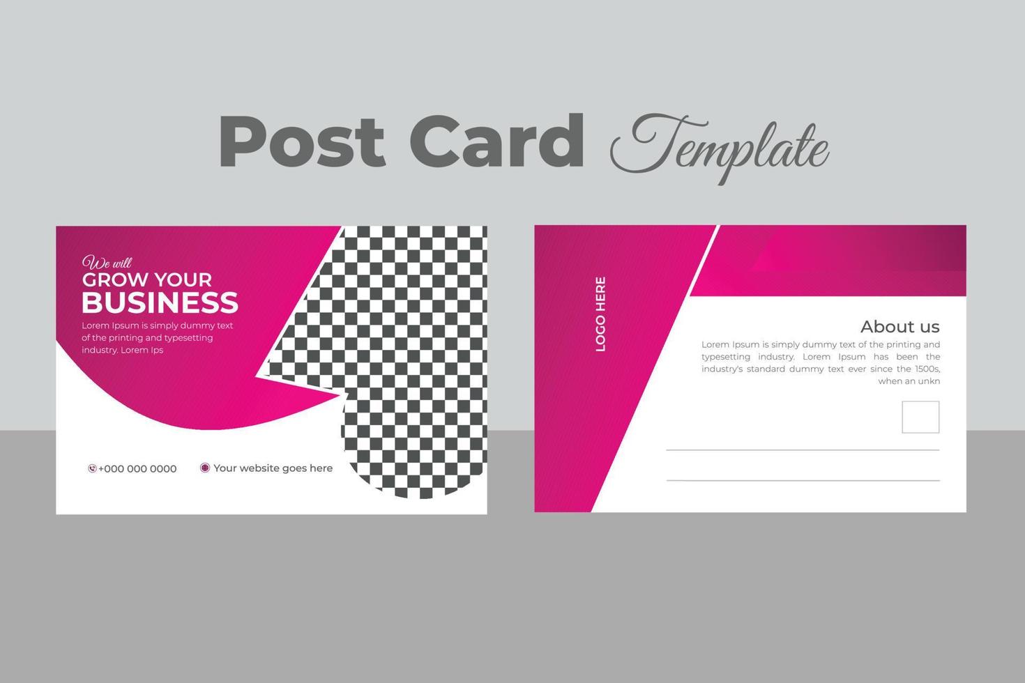 Business Postcard Template Design vector