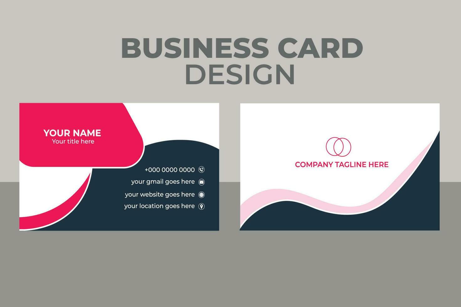Business Postcard Template Design vector