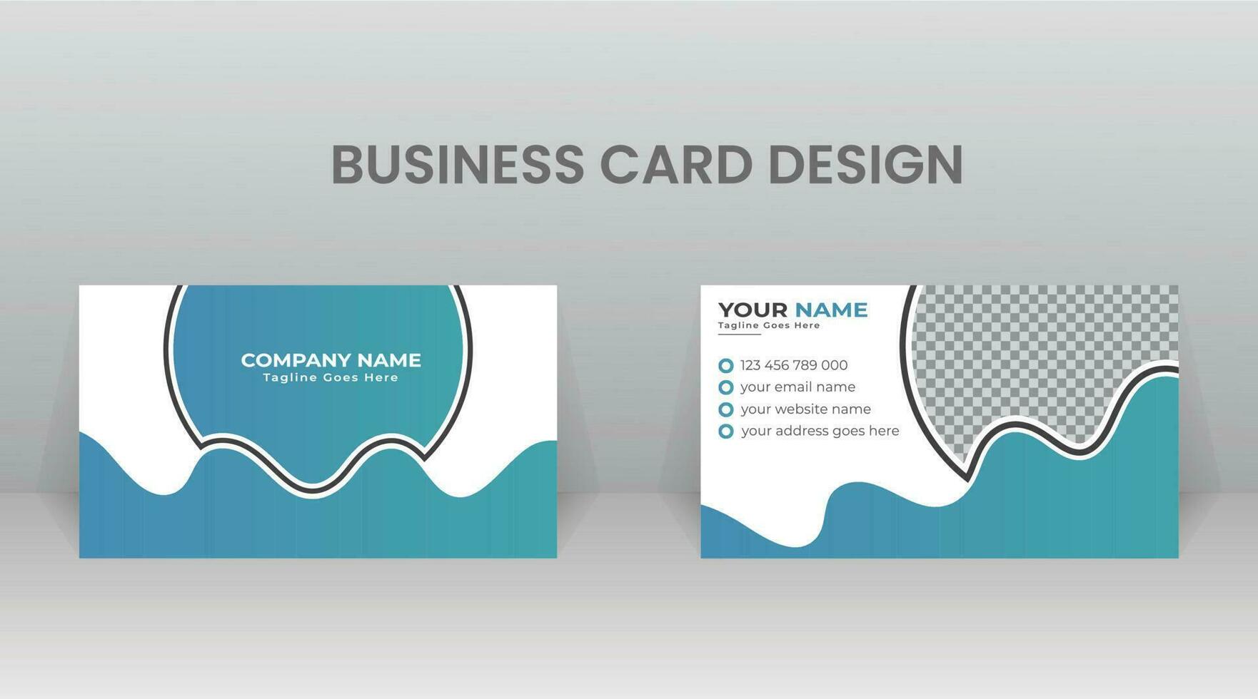 Business Card Template Design vector