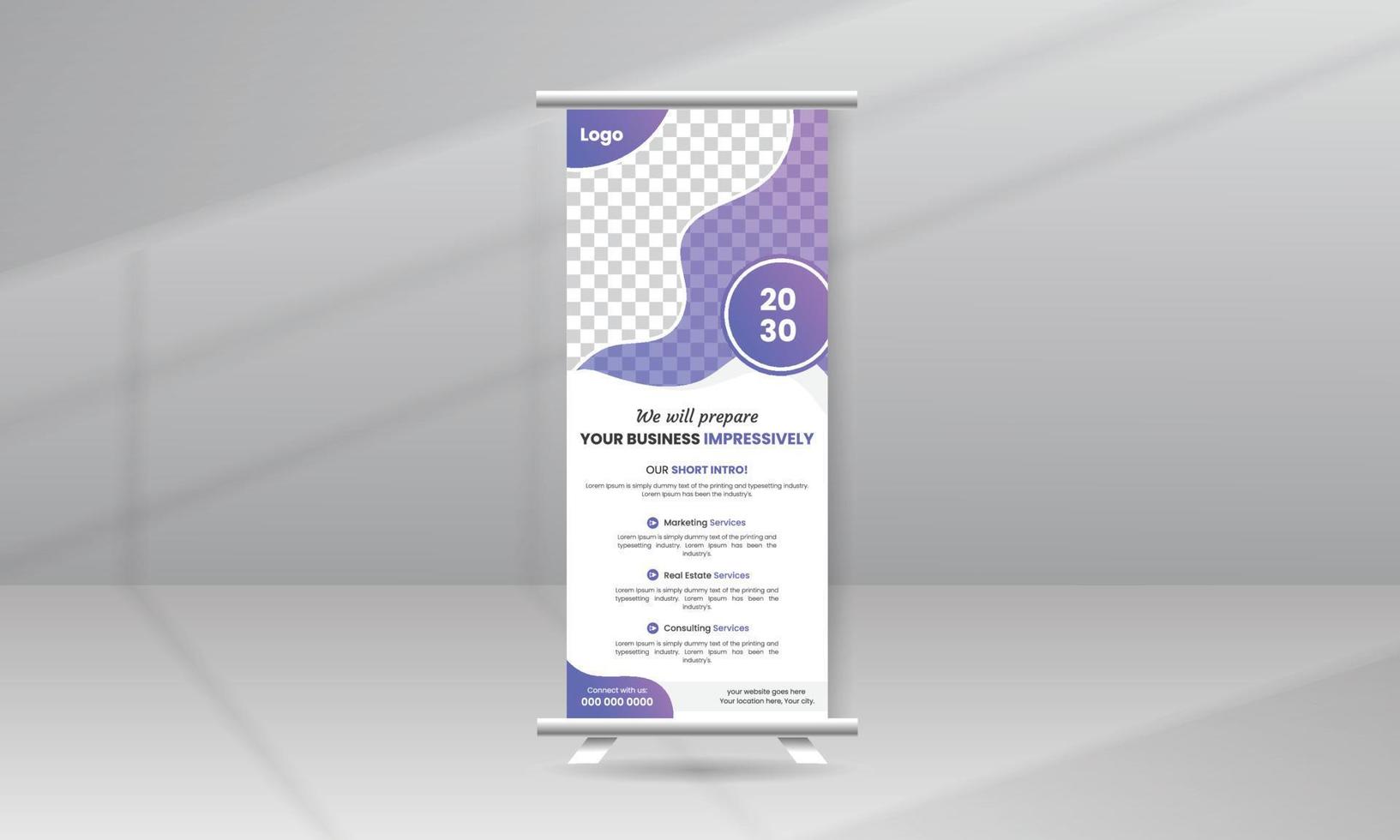 Business or Corporate Roll Up Banner vector