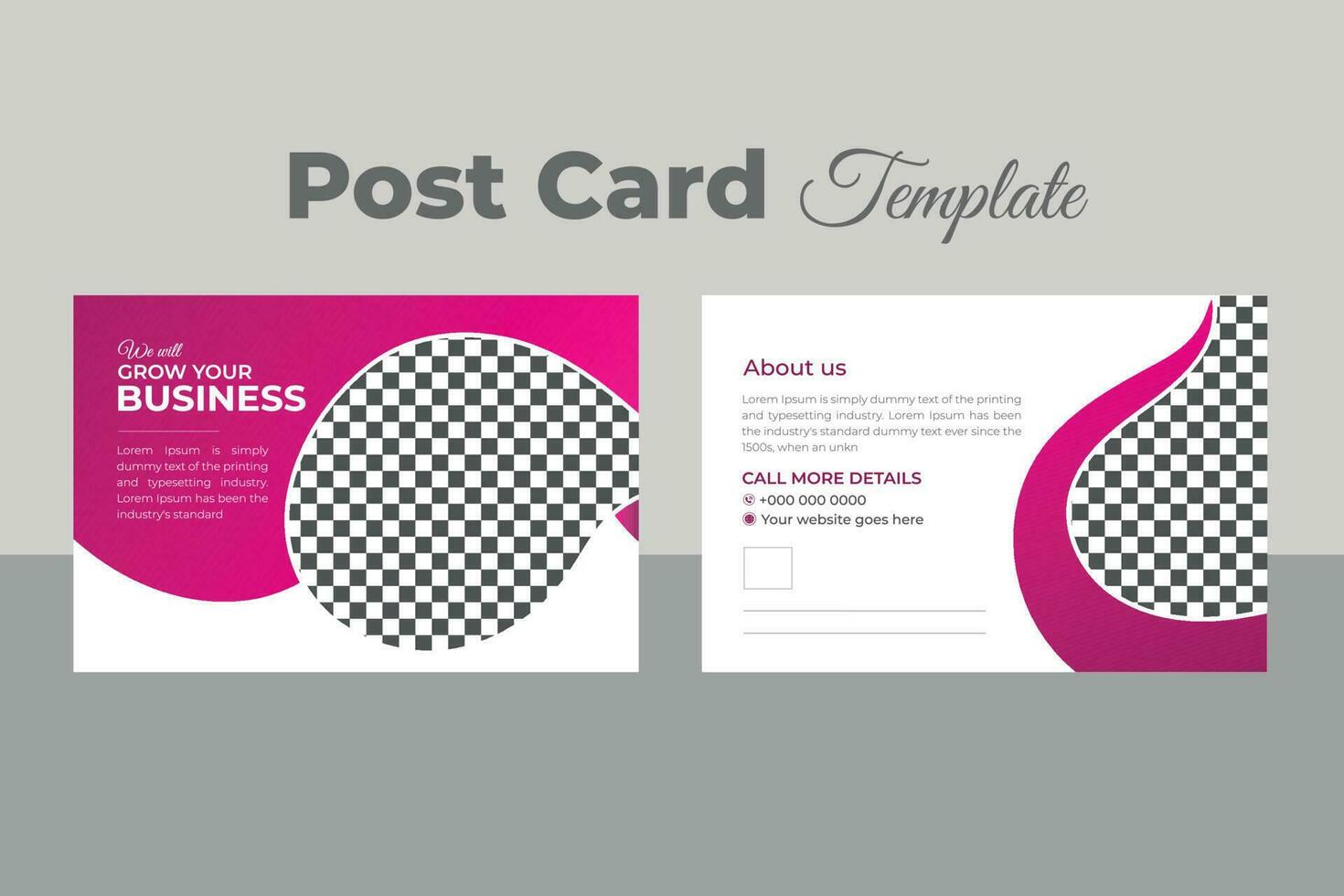 Business Postcard Template Design vector