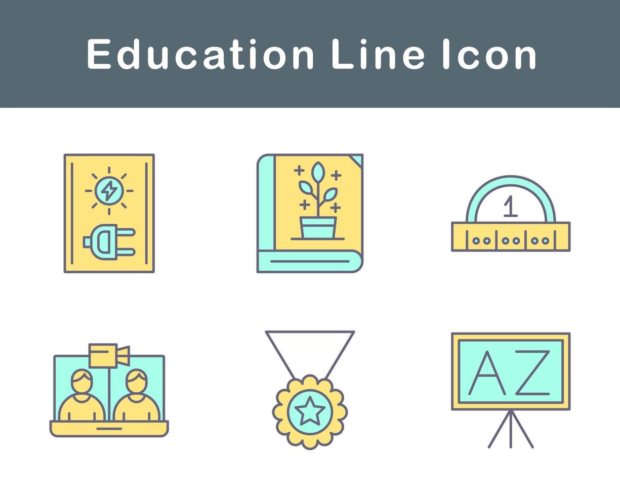 conjunto de iconos de vector de educación