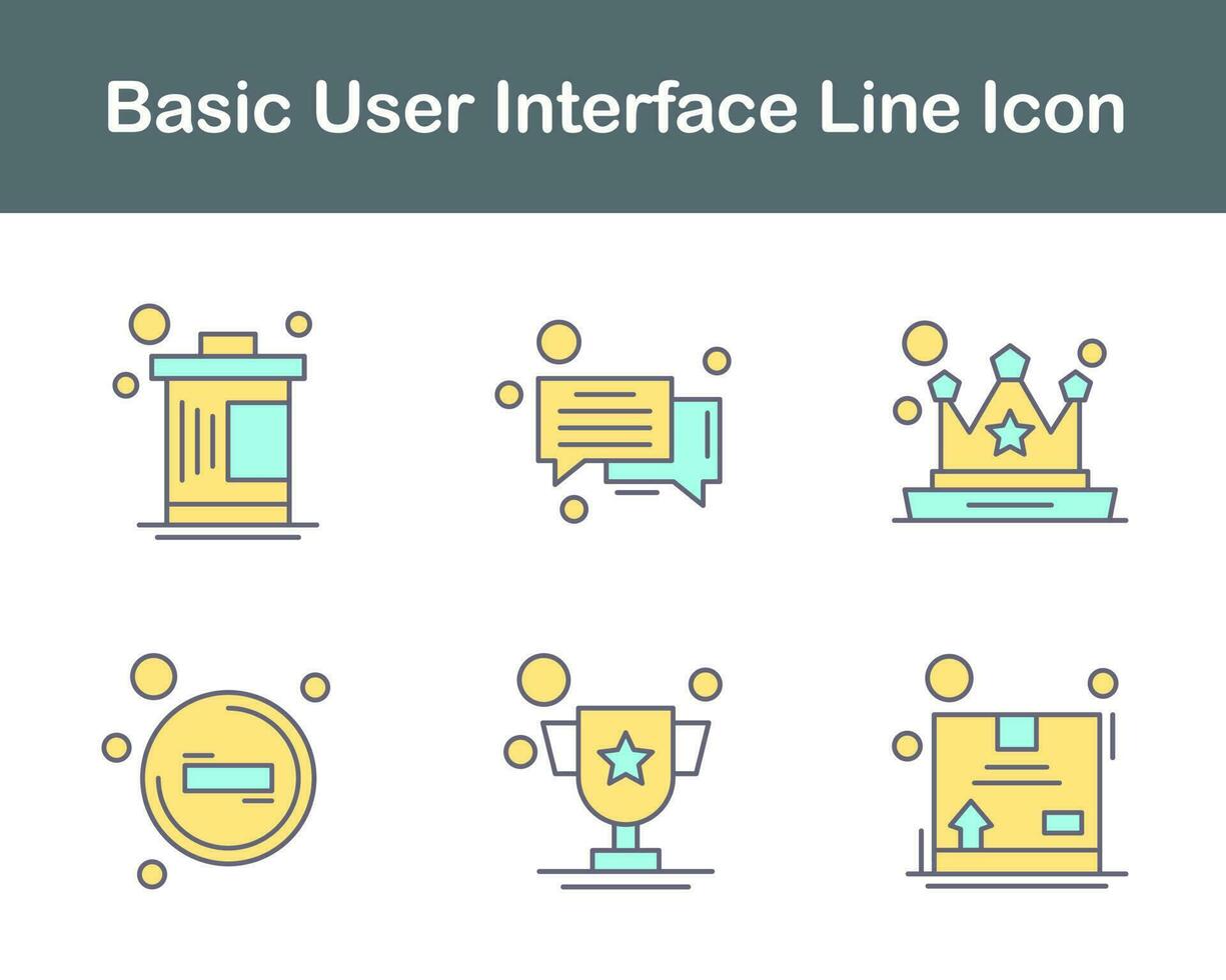 básico usuario interfaz vector icono conjunto