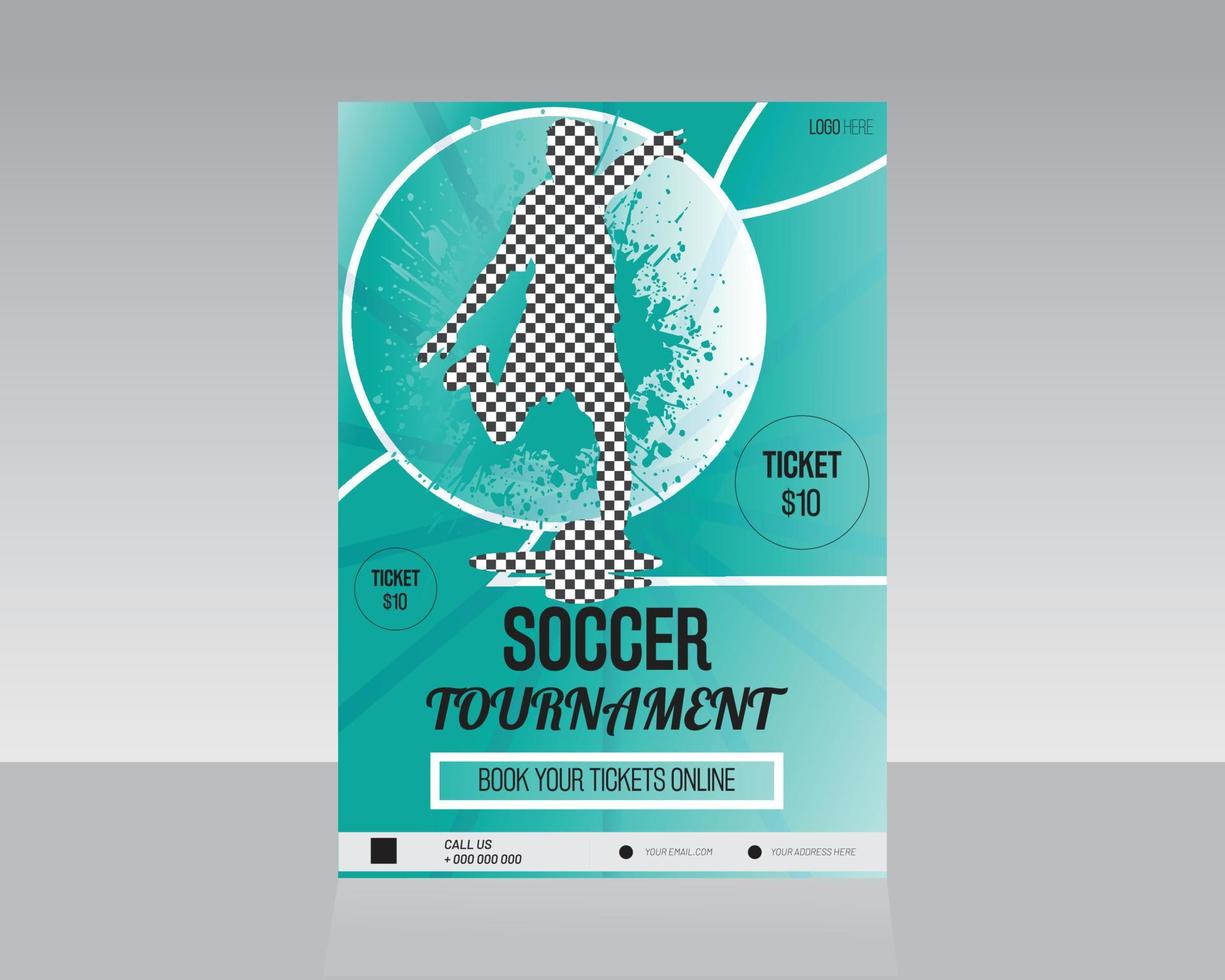 Sports flyer template design vector