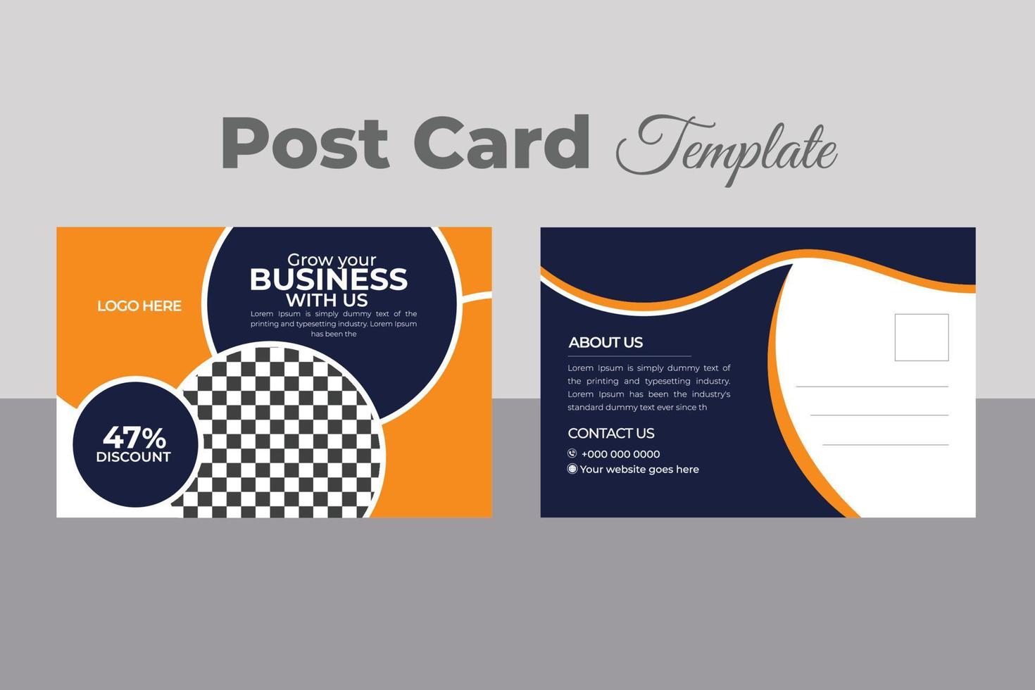 Business Postcard Template Design vector