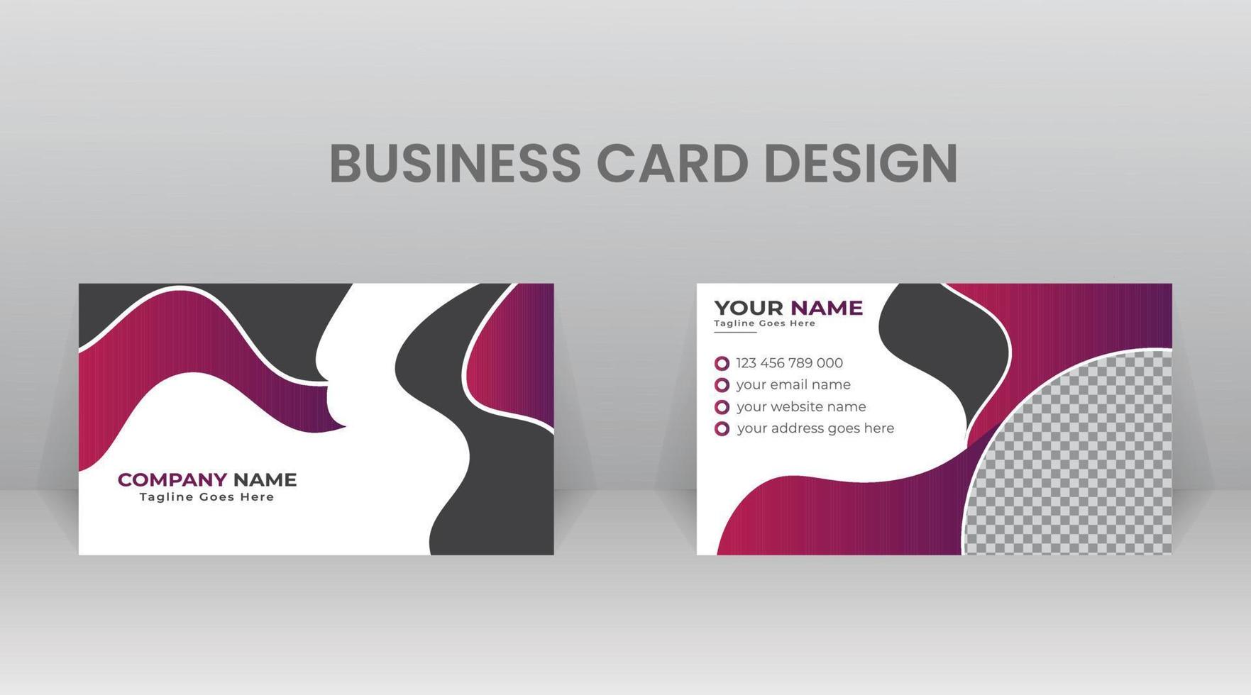 Business Card Template Design vector
