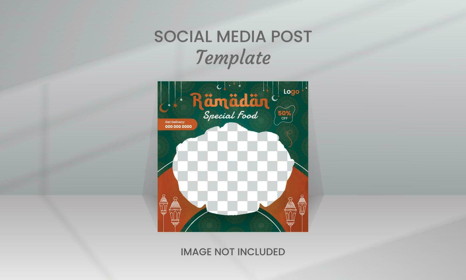 Ramadan Food Social Media Post vector