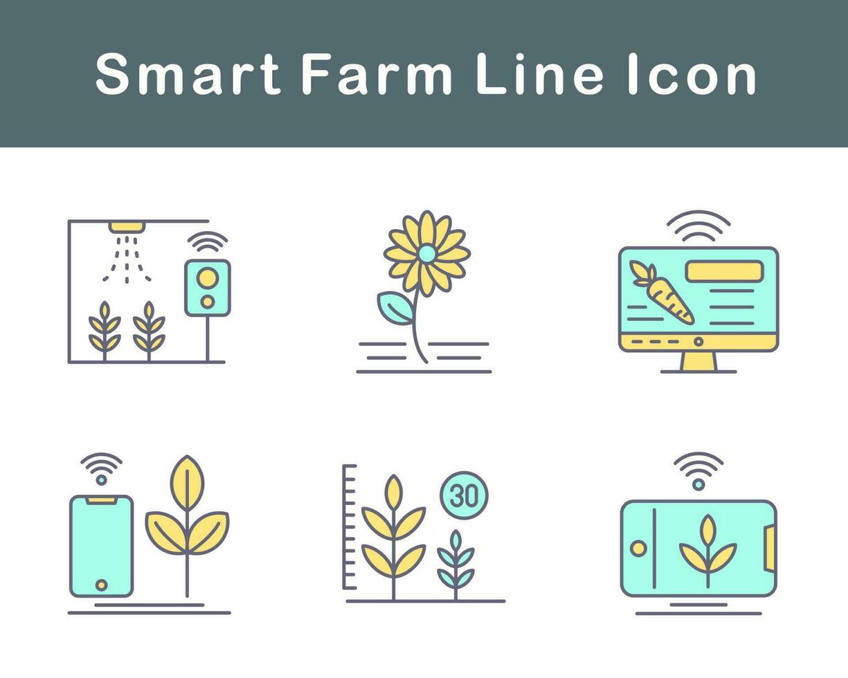 Smart Farm Vector Icon Set