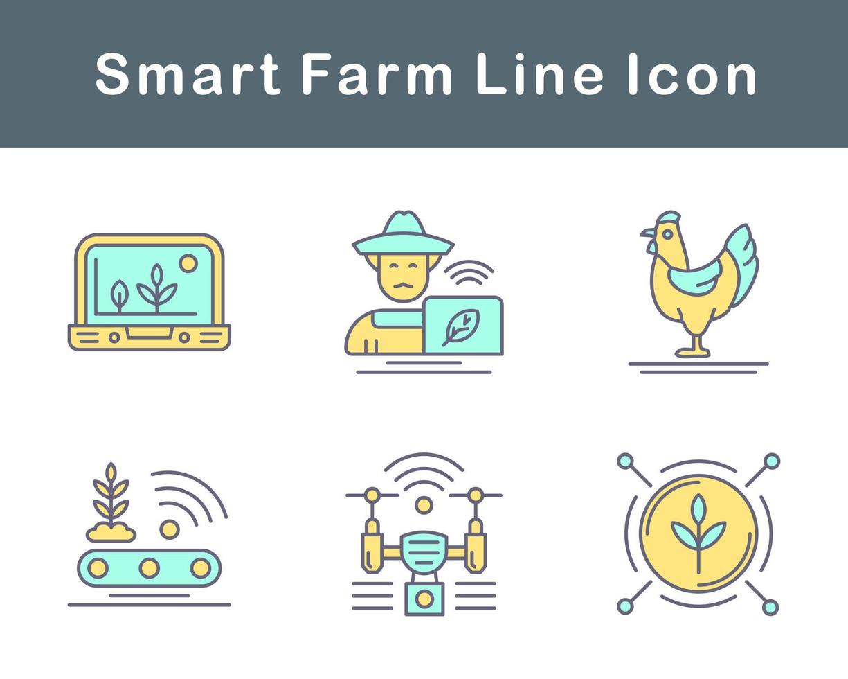 Smart Farm Vector Icon Set