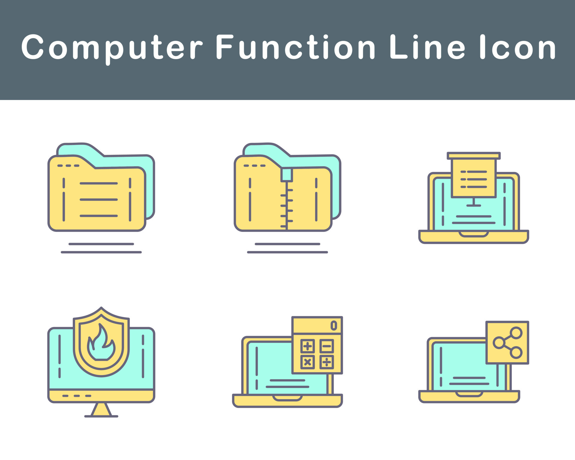 Computer Function Vector Icon Set 20642890 Vector Art at Vecteezy