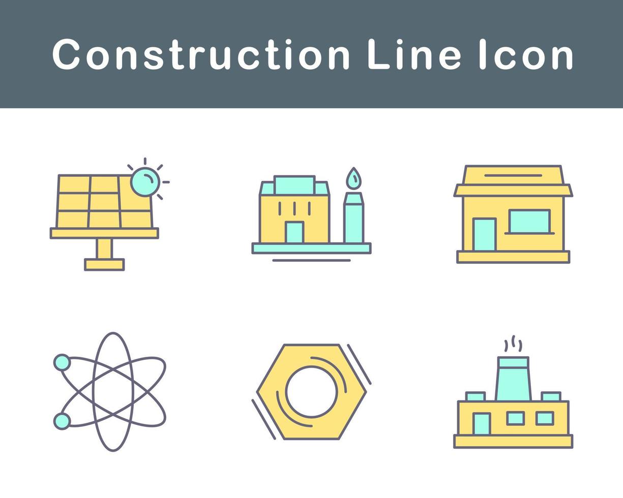 conjunto de iconos de vector de construcción