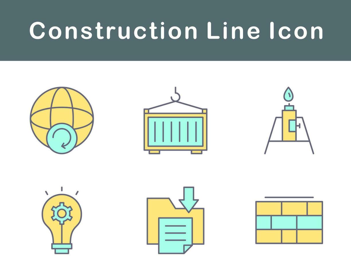 conjunto de iconos de vector de construcción