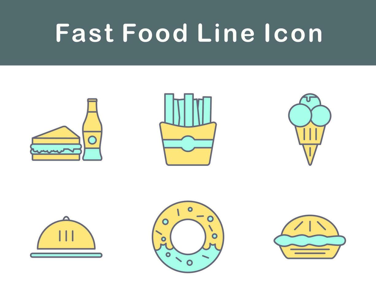 Fast Food Vector Icon Set