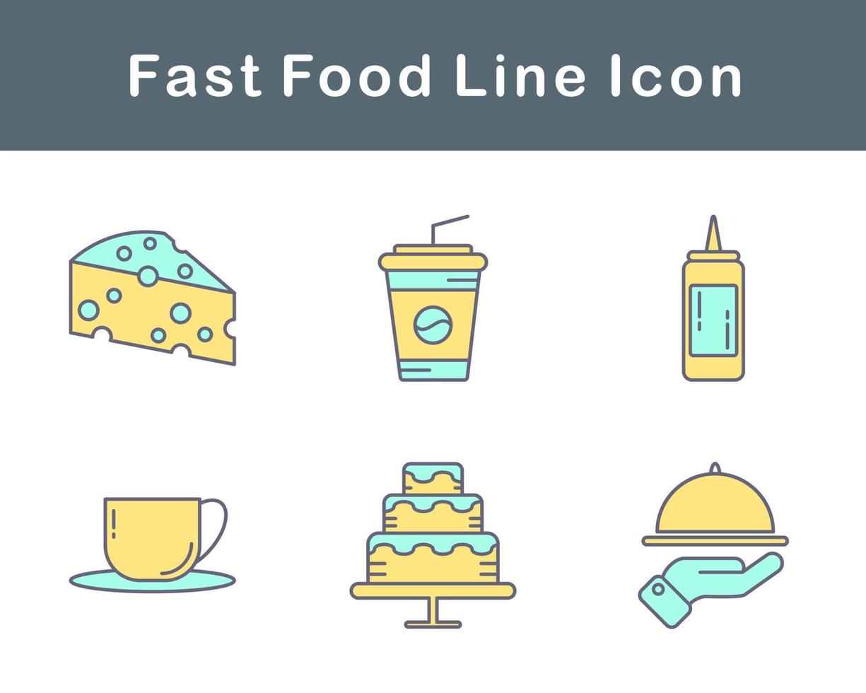 Fast Food Vector Icon Set