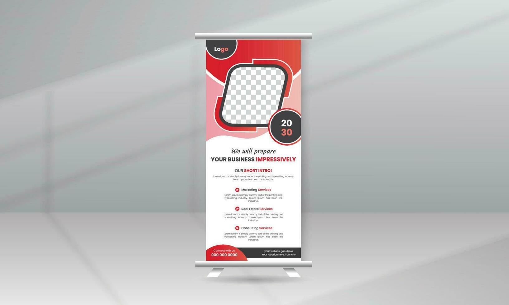 banner enrollable empresarial o corporativo vector