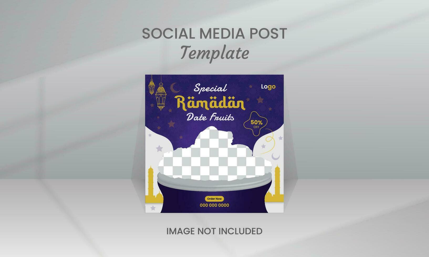 Ramadan Food Social Media Post vector