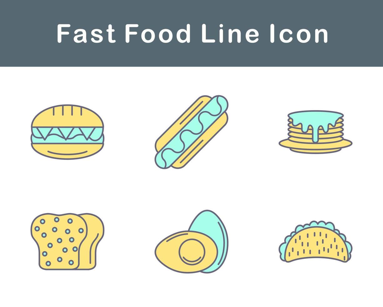 Fast Food Vector Icon Set