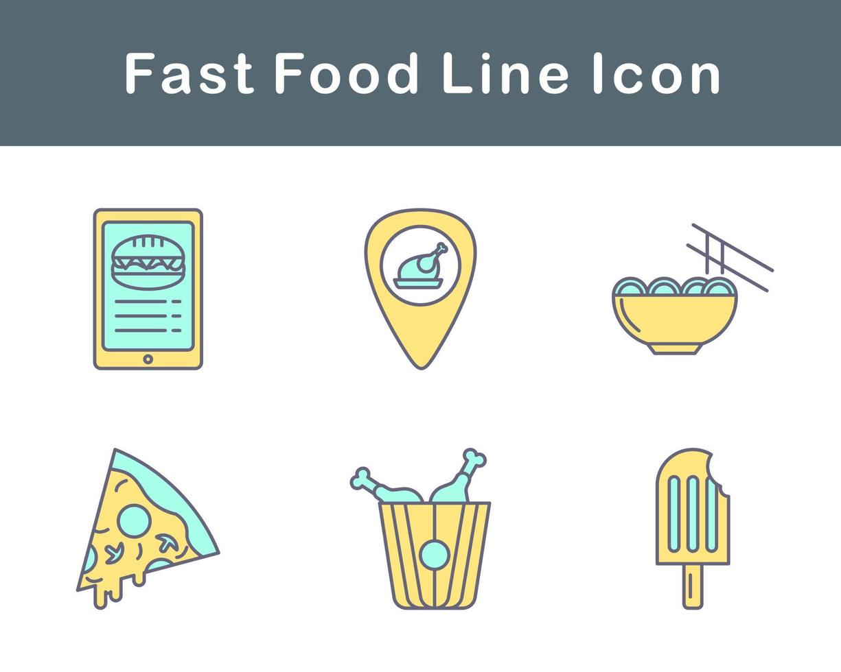 Fast Food Vector Icon Set