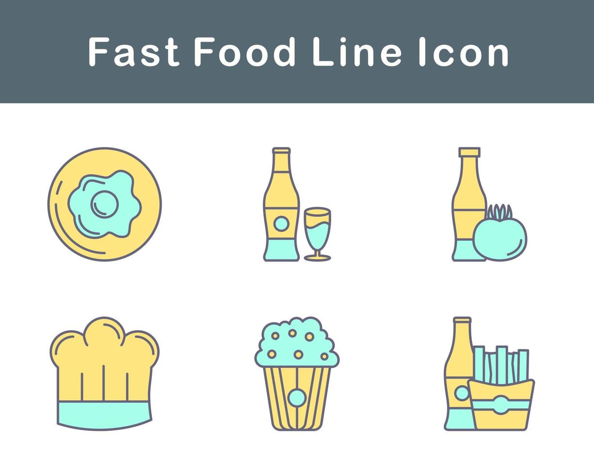 Fast Food Vector Icon Set