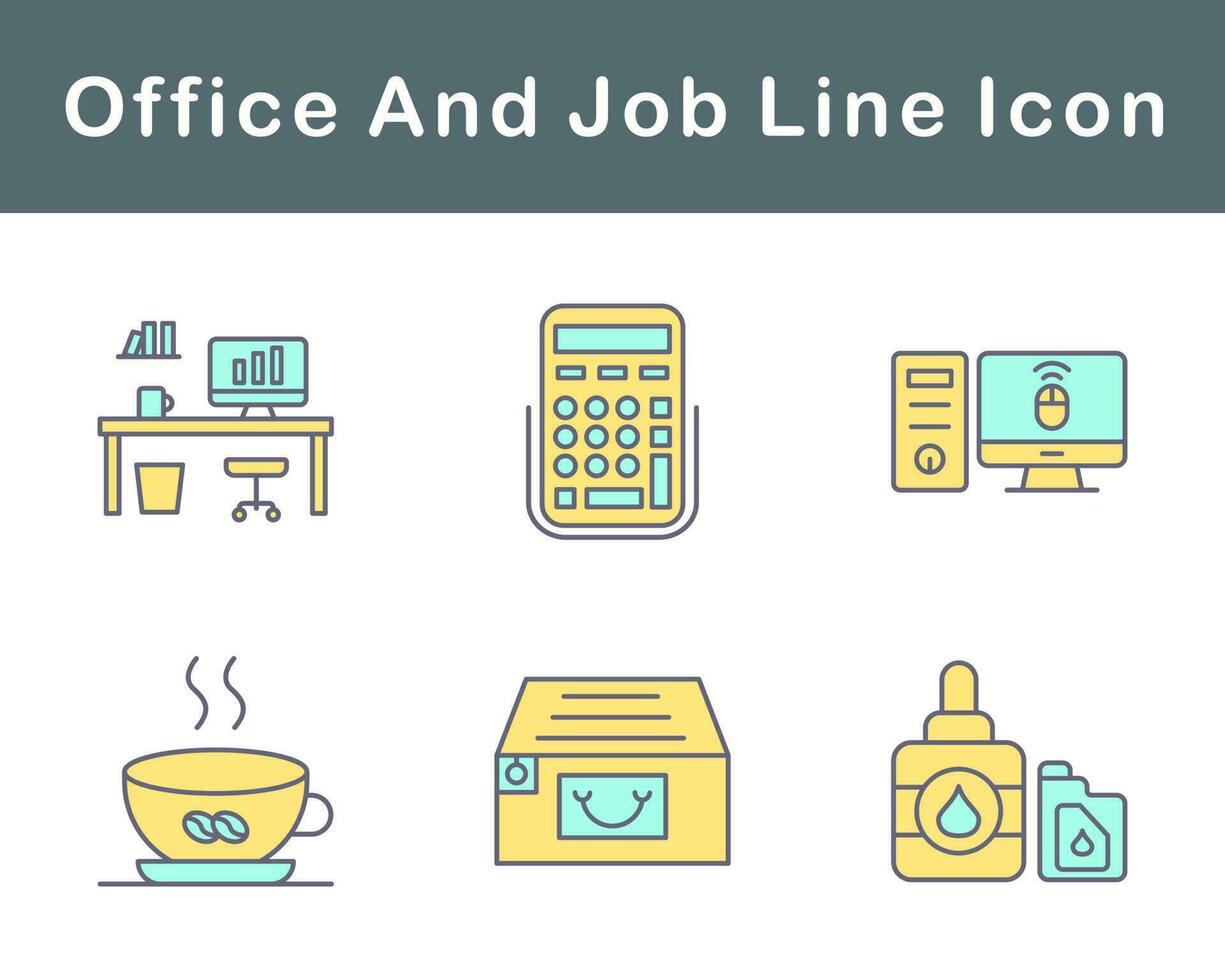 Work Office And Job Vector Icon Set
