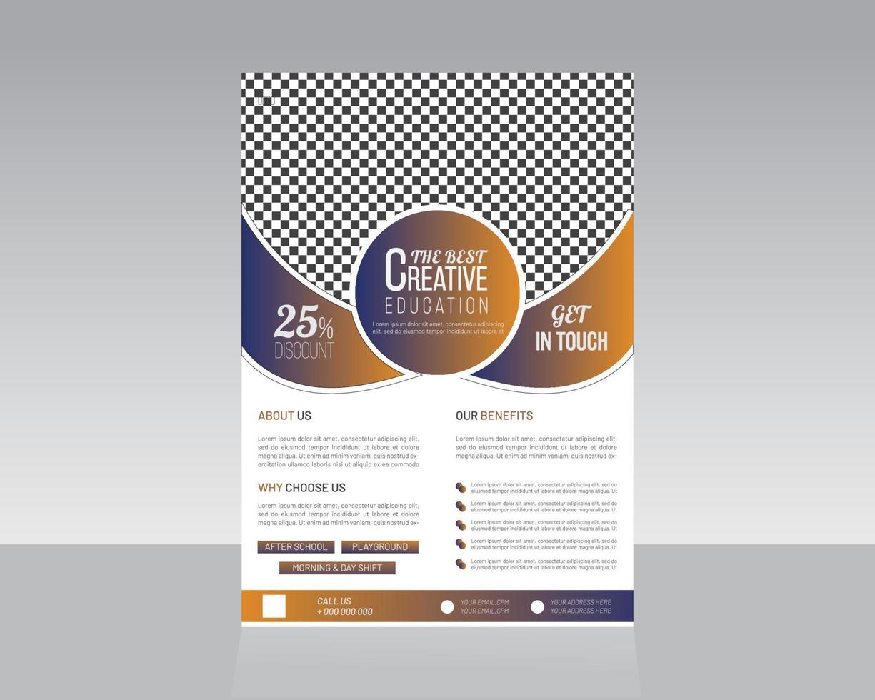 Technology flyer template design vector