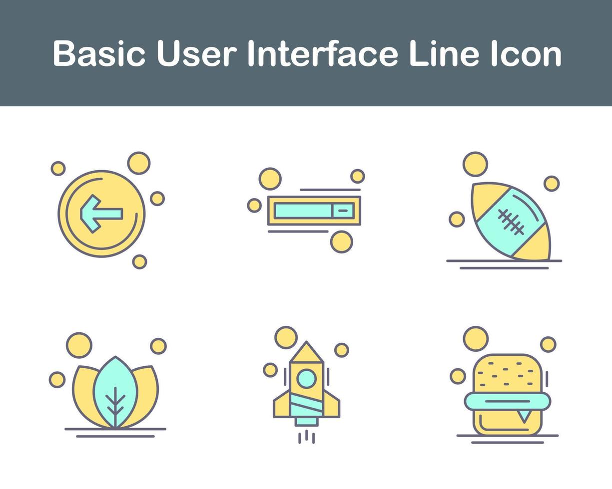 Basic User Interface Vector Icon Set