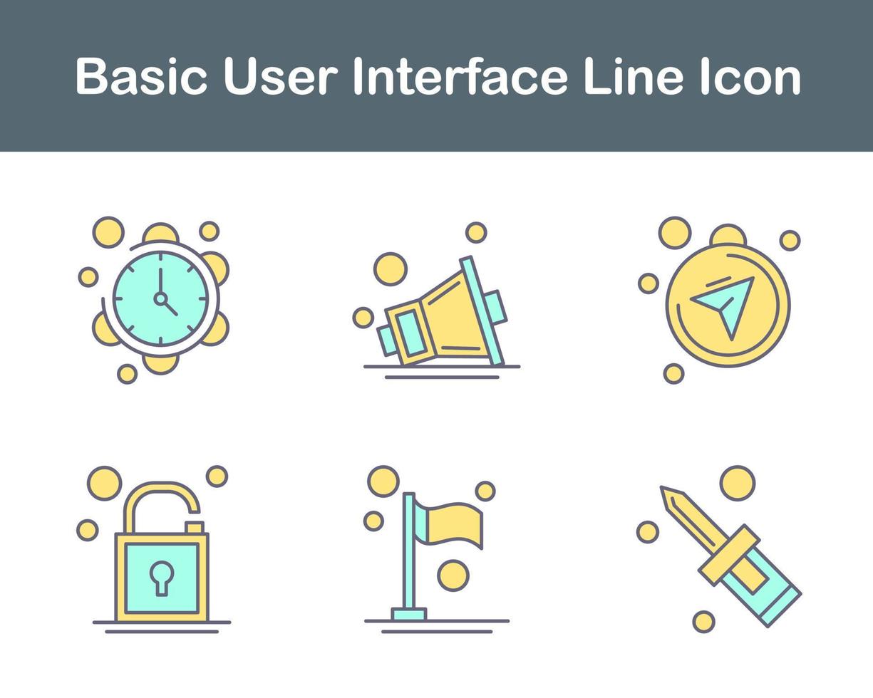 Basic User Interface Vector Icon Set