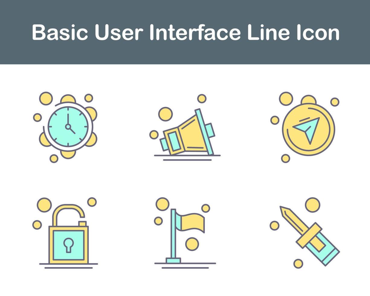 básico usuario interfaz vector icono conjunto