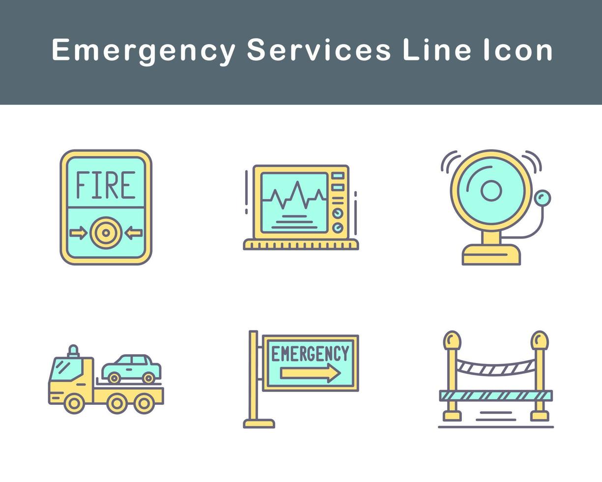 Emergency Services Vector Icon Set