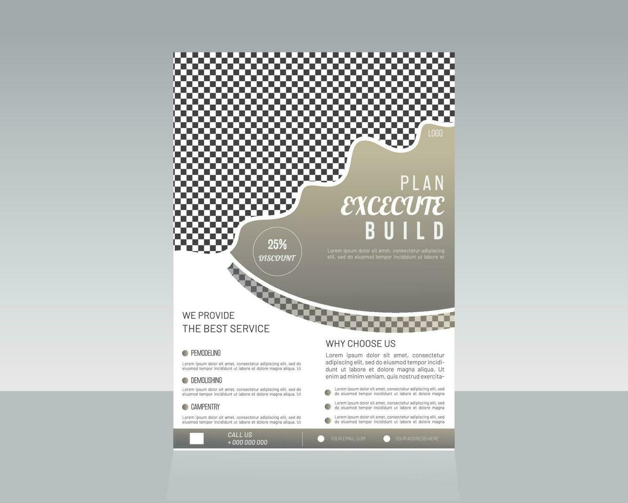 Technology flyer template design vector