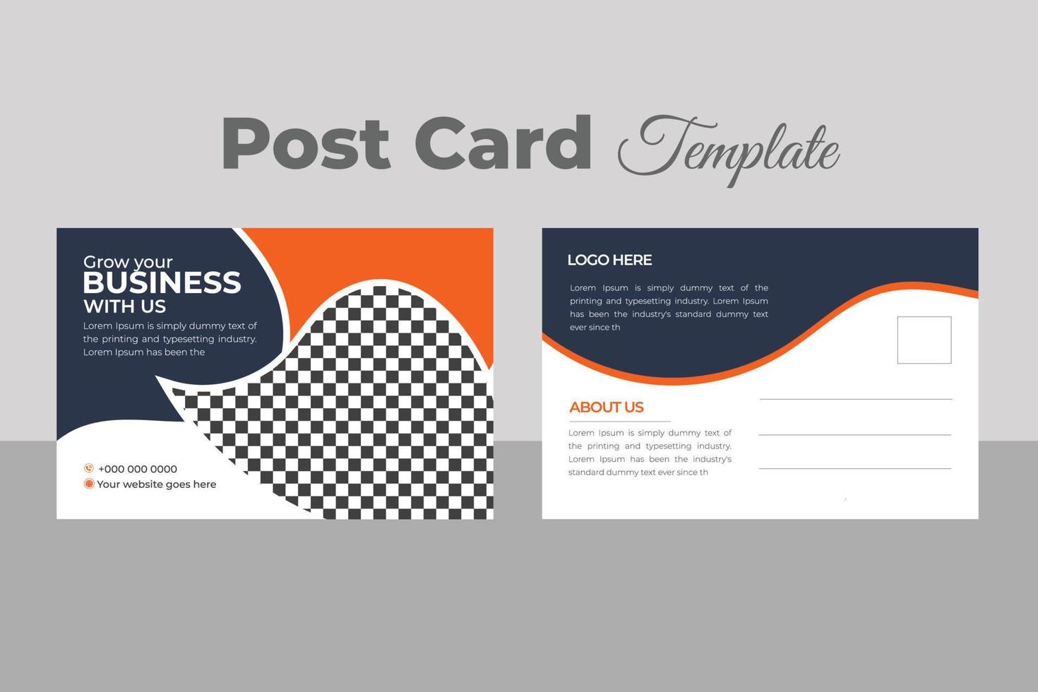Business Postcard Template Design vector