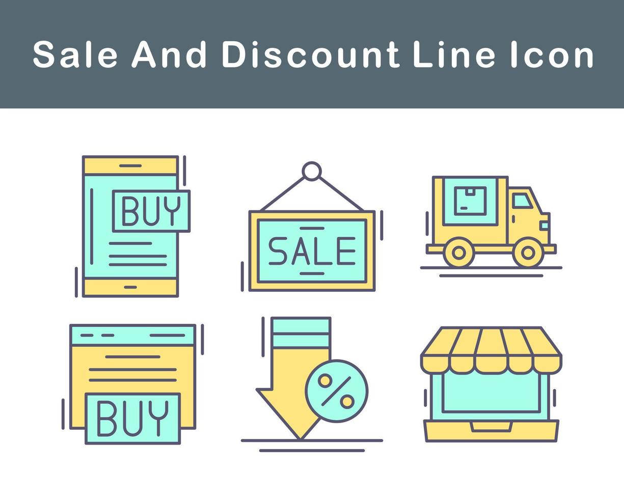 Sale And Discount Vector Icon Set