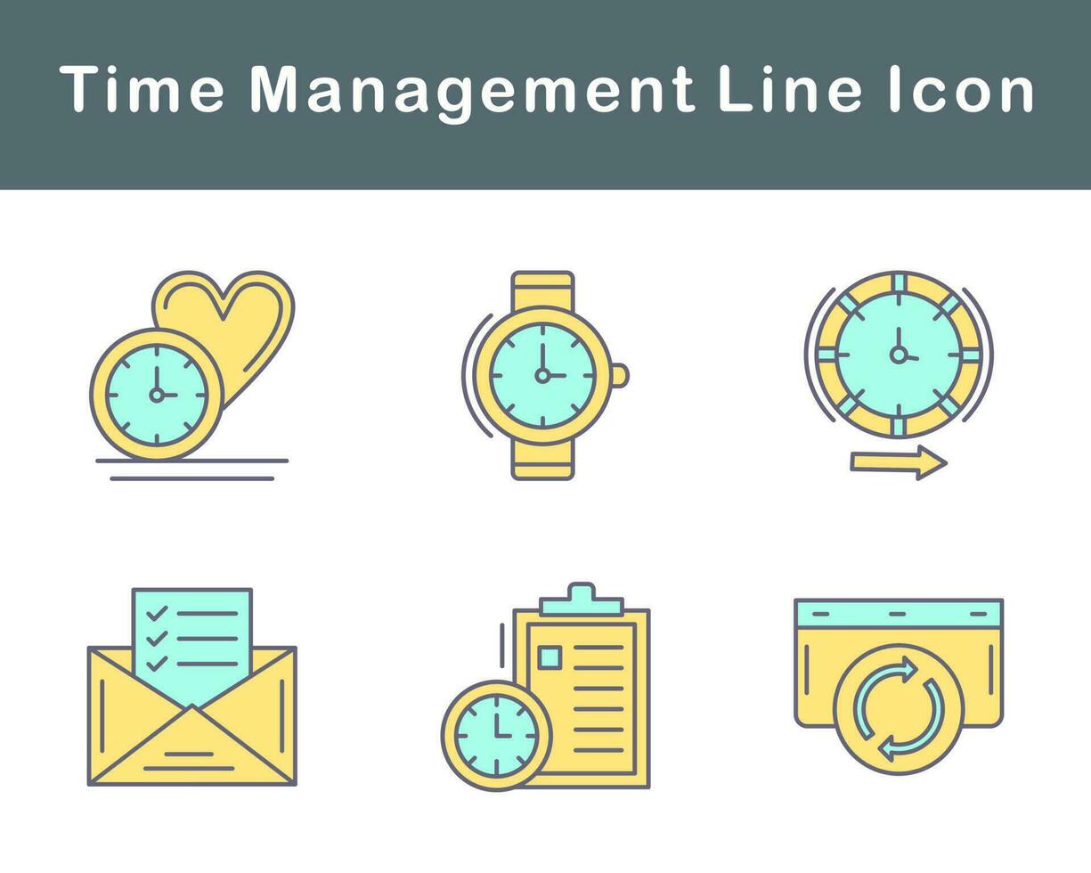 Time Management Vector Icon Set