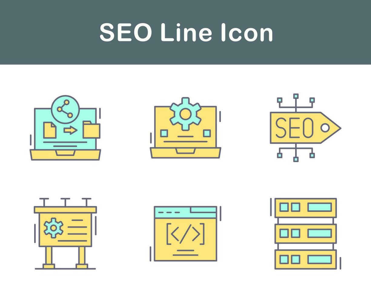 seo vector icono conjunto