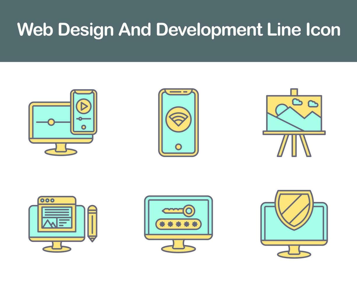 Web Design And Development Vector Icon Set