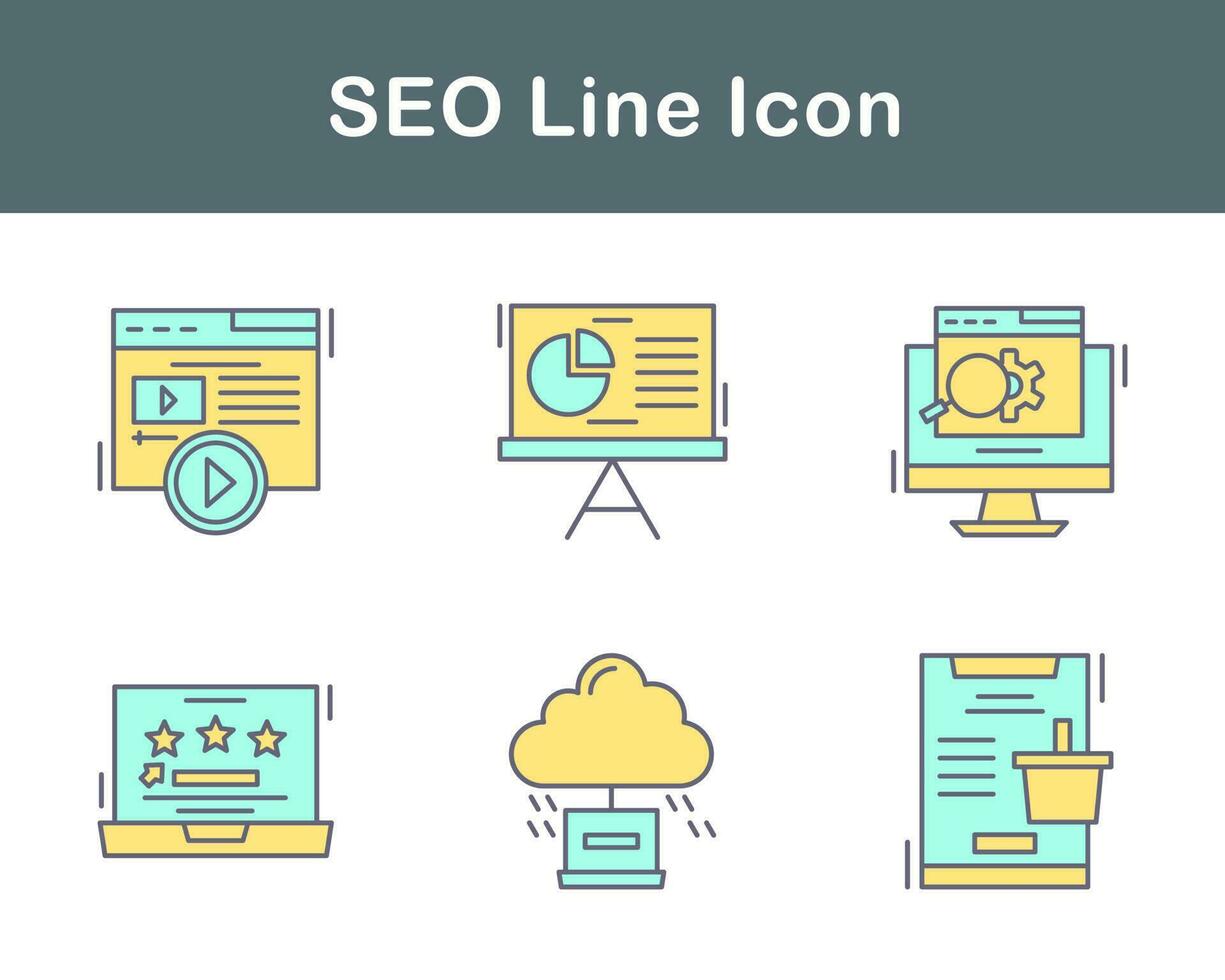 seo vector icono conjunto