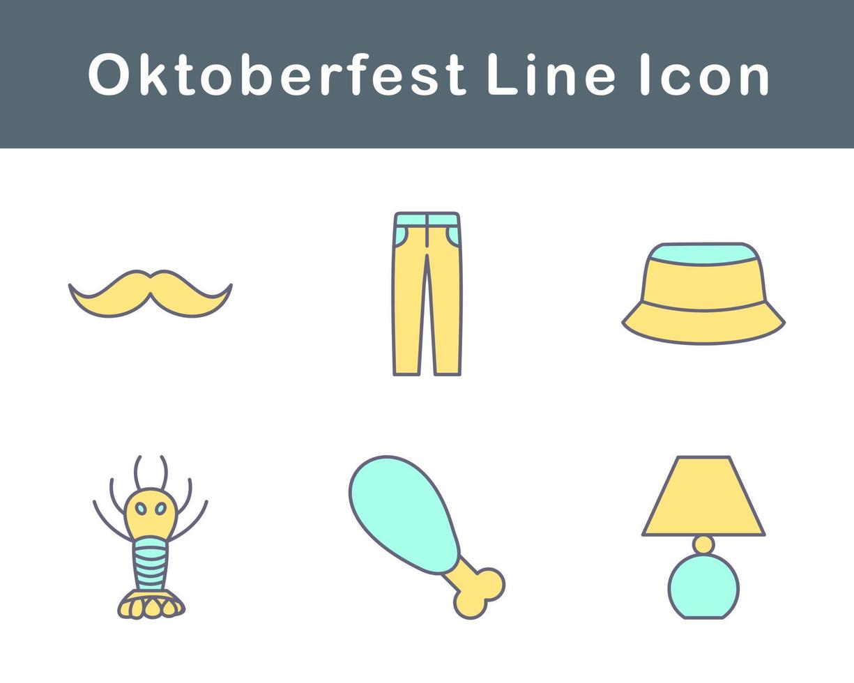 Oktoberfest vector icono conjunto