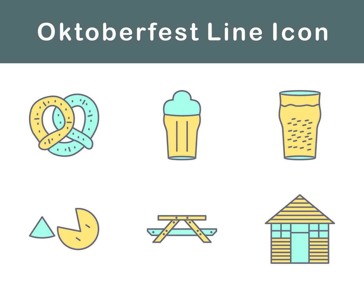 Oktoberfest vector icono conjunto