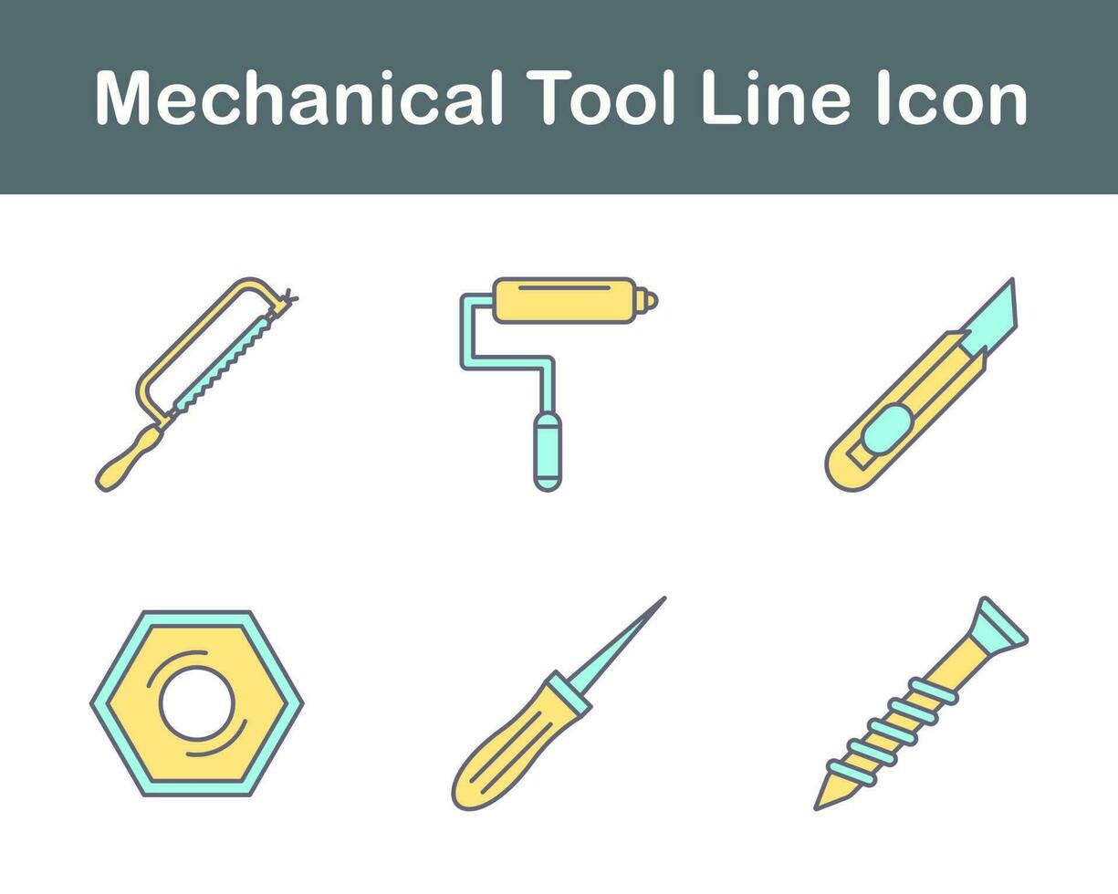 Mechanical Tool Vector Icon Set