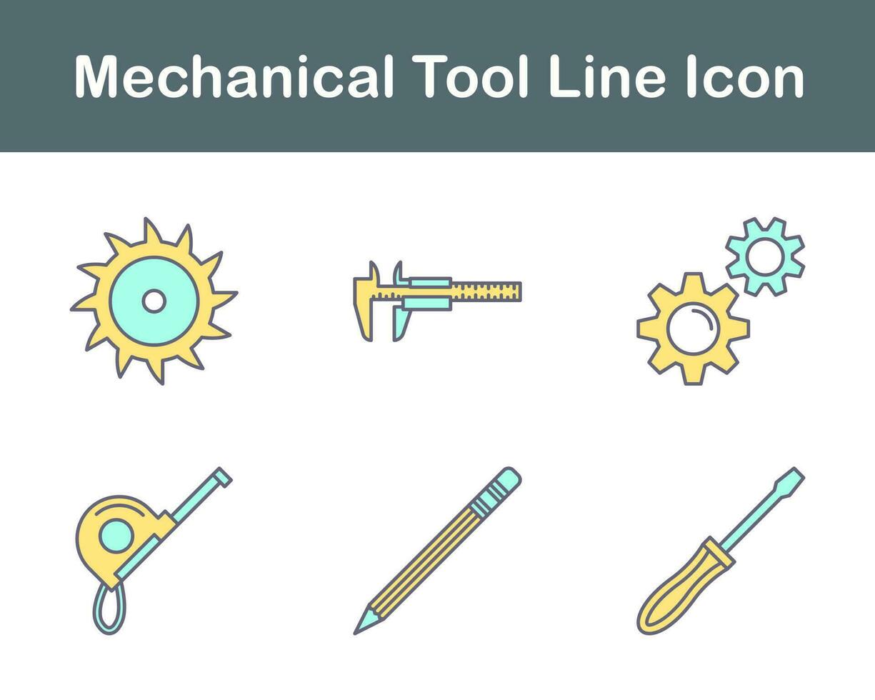 mecánico herramienta vector icono conjunto