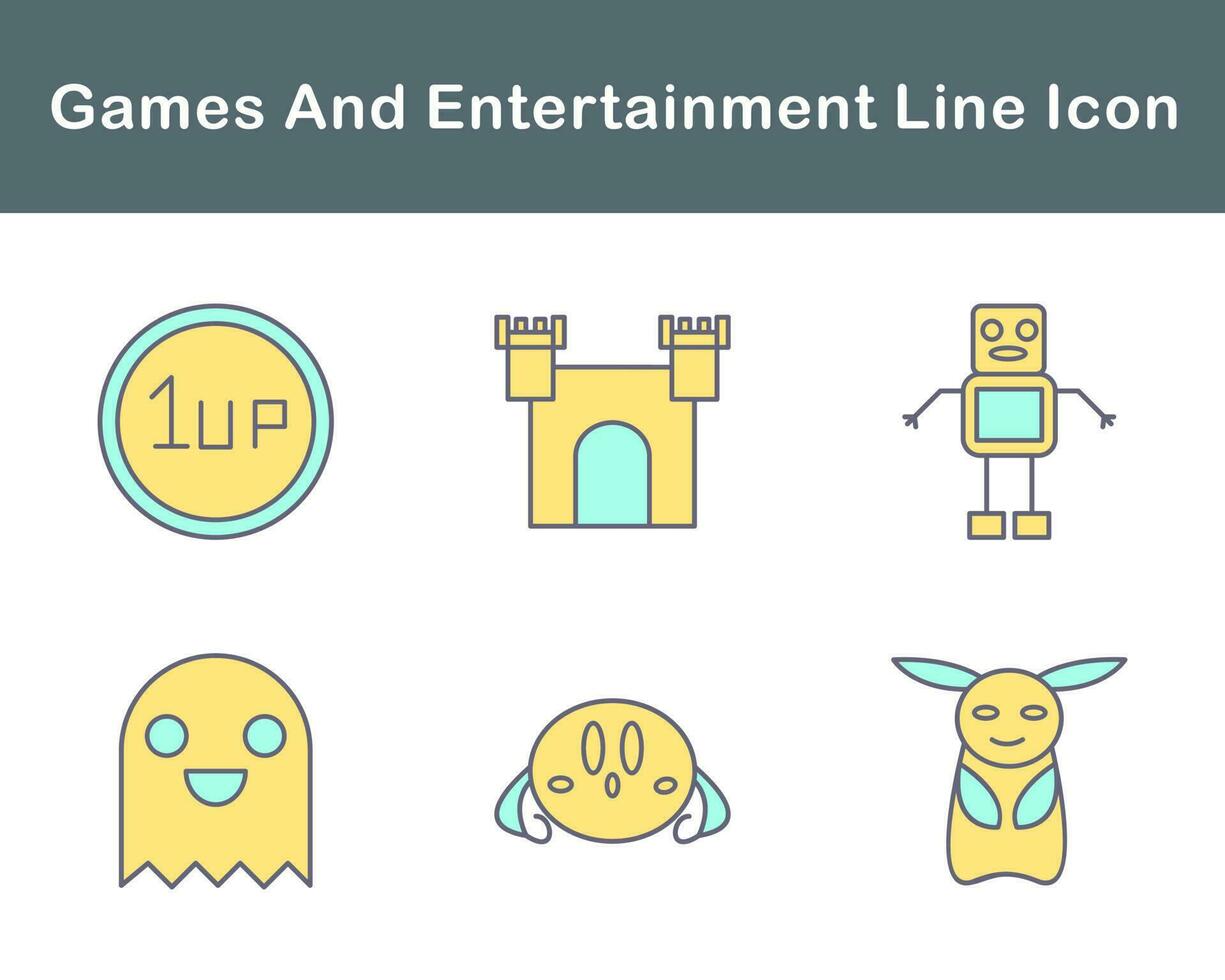 Games And Entertainment Vector Icon Set