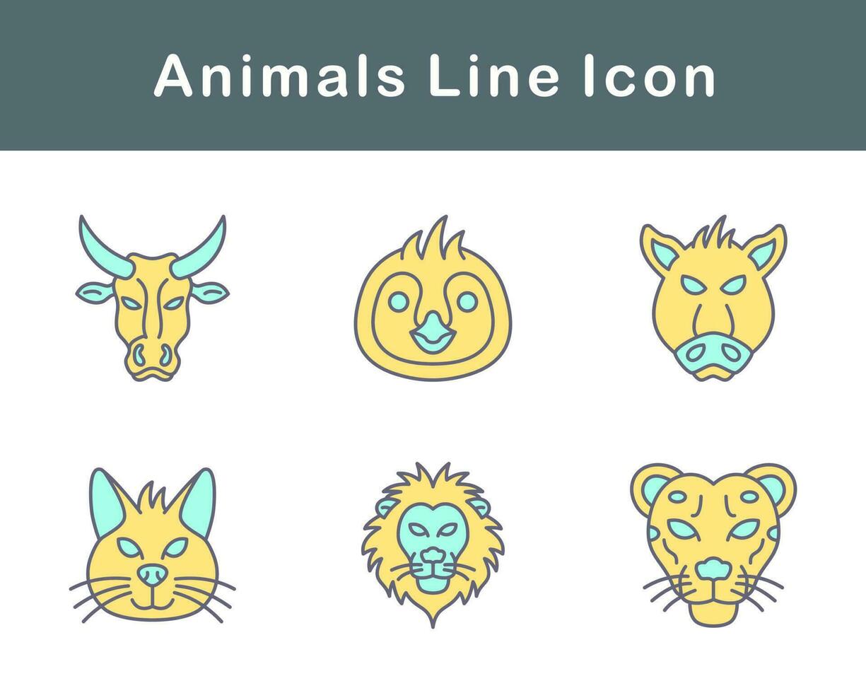 animales vector icono conjunto