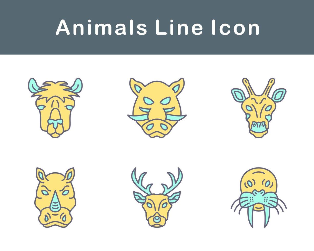 animales vector icono conjunto