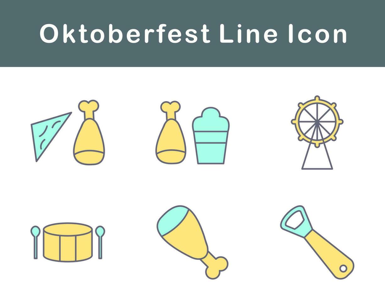 Oktoberfest vector icono conjunto